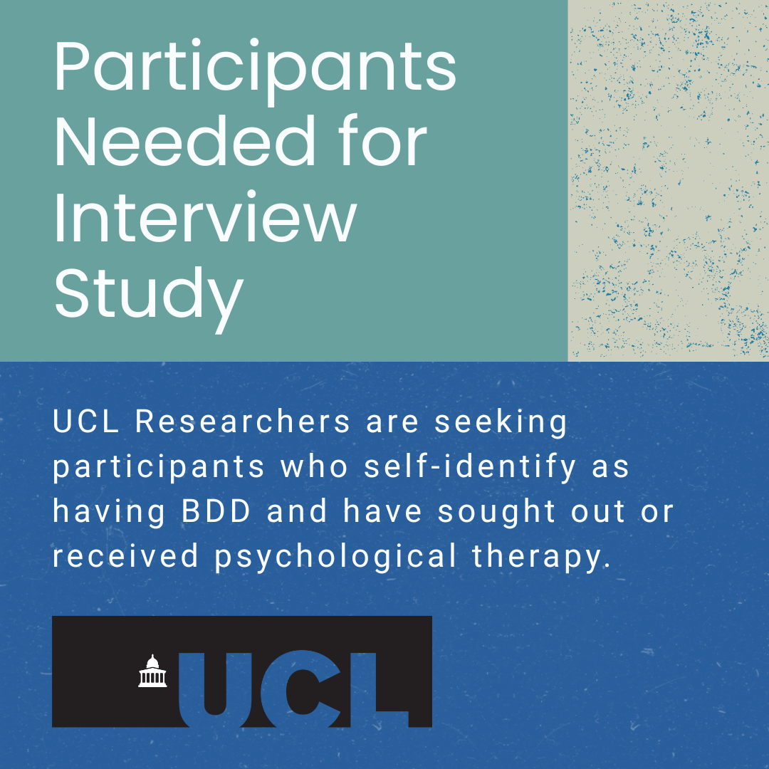 Research Participants with Lived Experience of BDD Needed